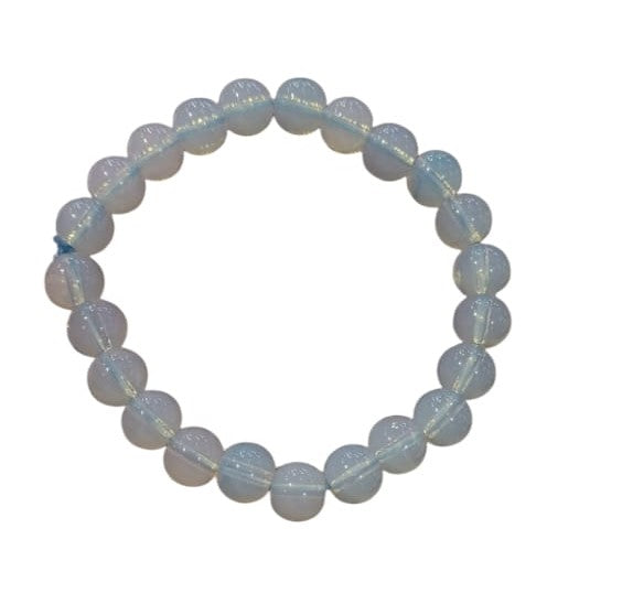 Crystal Bracelet - Opalite - 8mm Round Bead