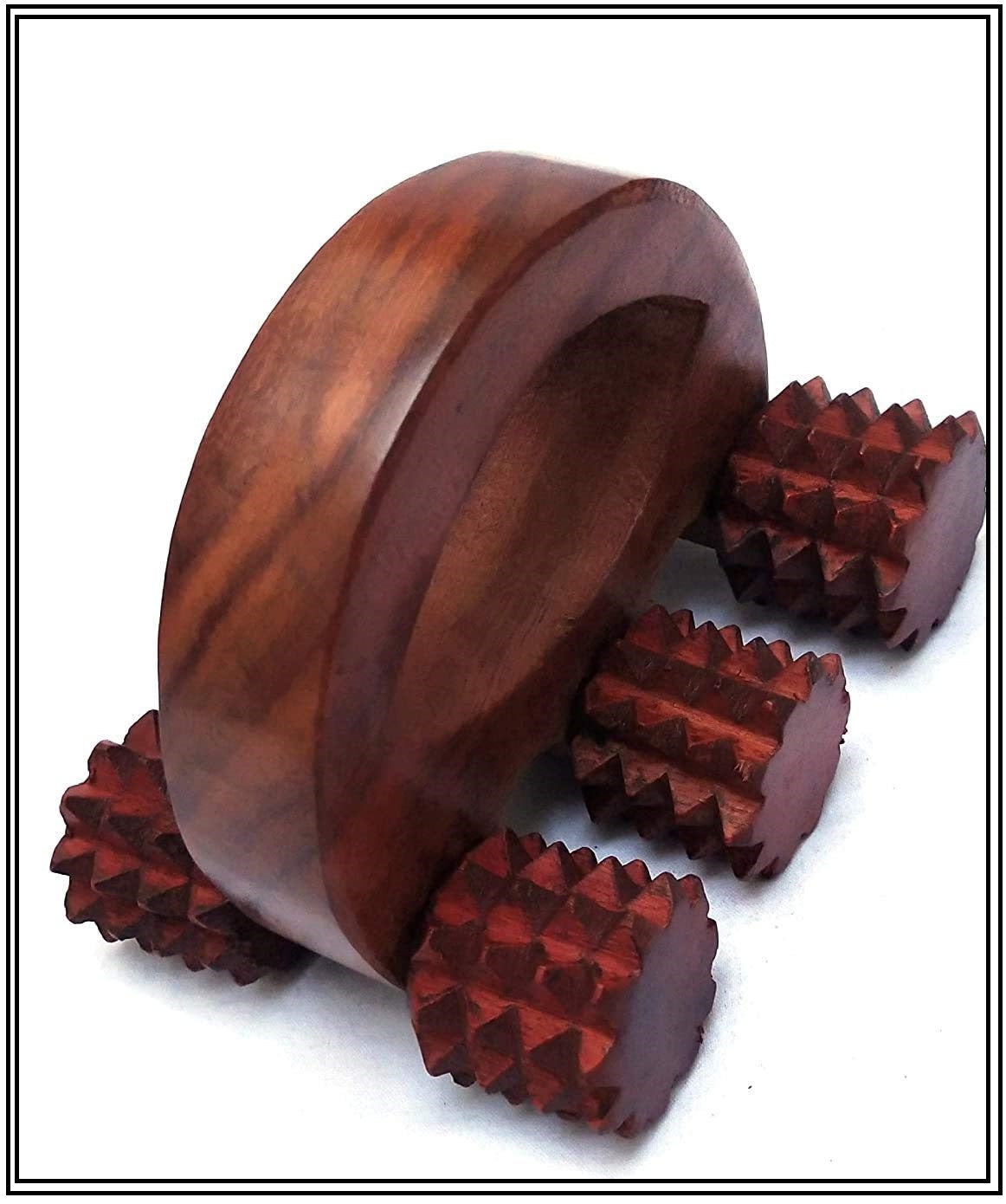 Wooden Acupressure Roller Massager | Handheld Full Body Pain Relief Tool