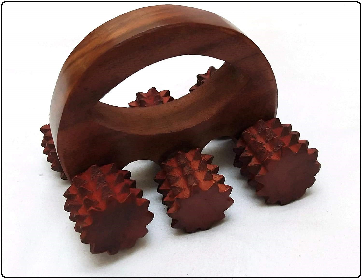 Wooden Acupressure Roller Massager | Handheld Full Body Pain Relief Tool