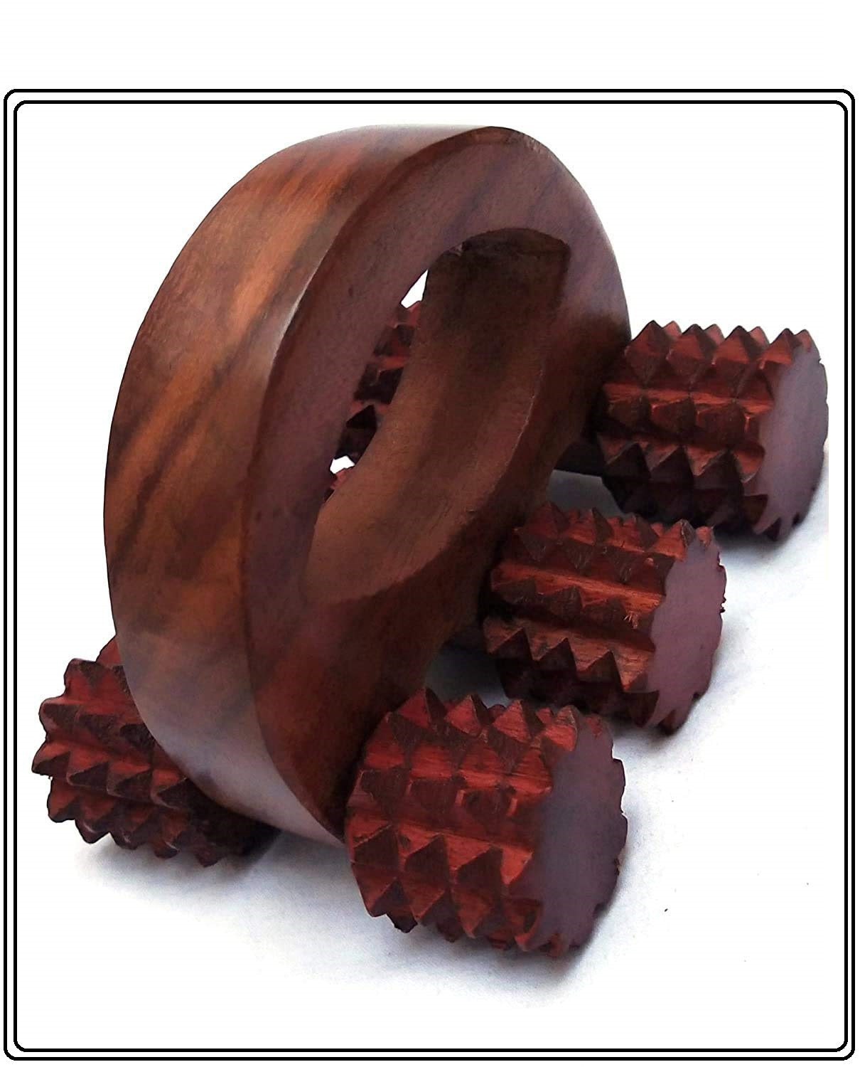 Wooden Acupressure Roller Massager | Handheld Full Body Pain Relief Tool