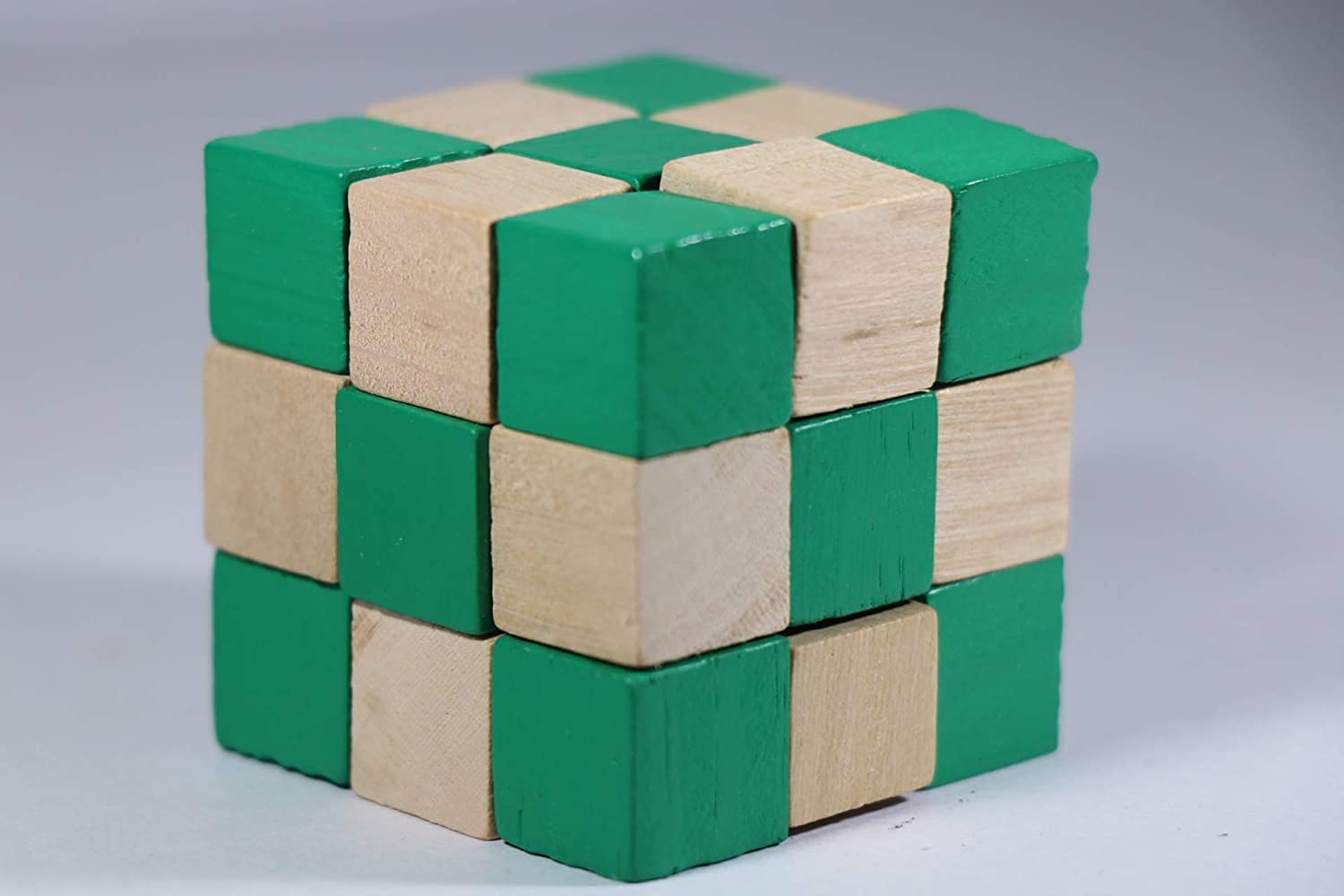 Wooden Snake Cube Twist Puzzle Toy for Kids Eco Friendly Wooden Brain Teaser Puzzles for Adults and Children