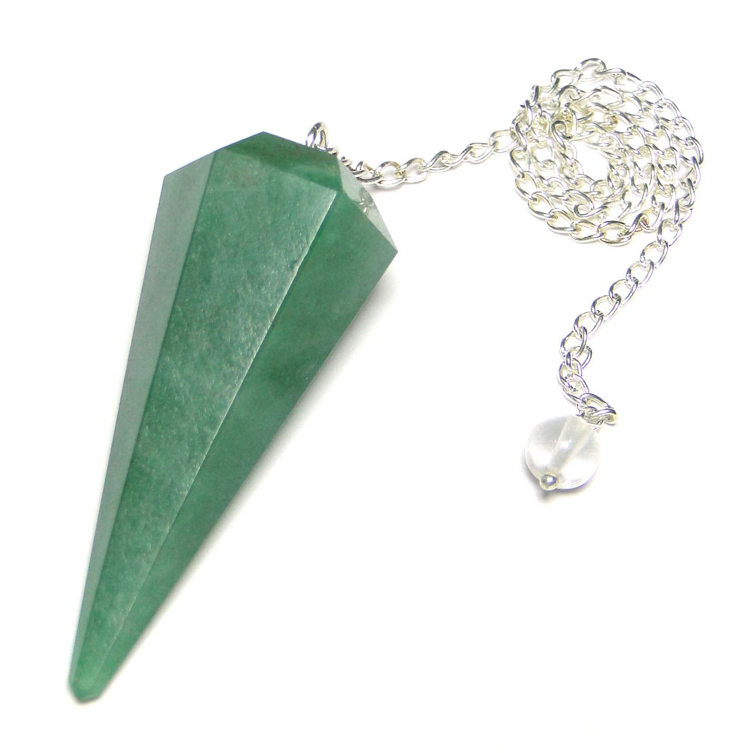 Crystal Green Aventurine Cone Shaped Pendulum | Healing & Dowsing