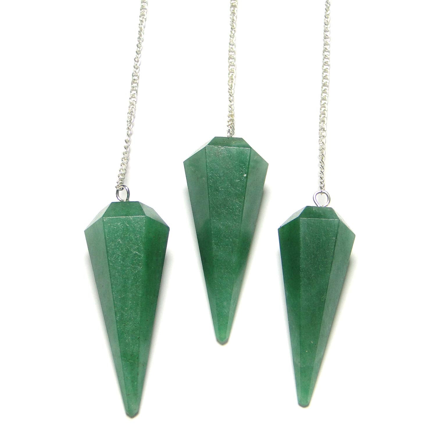 Crystal Green Aventurine Cone Shaped Pendulum | Healing & Dowsing