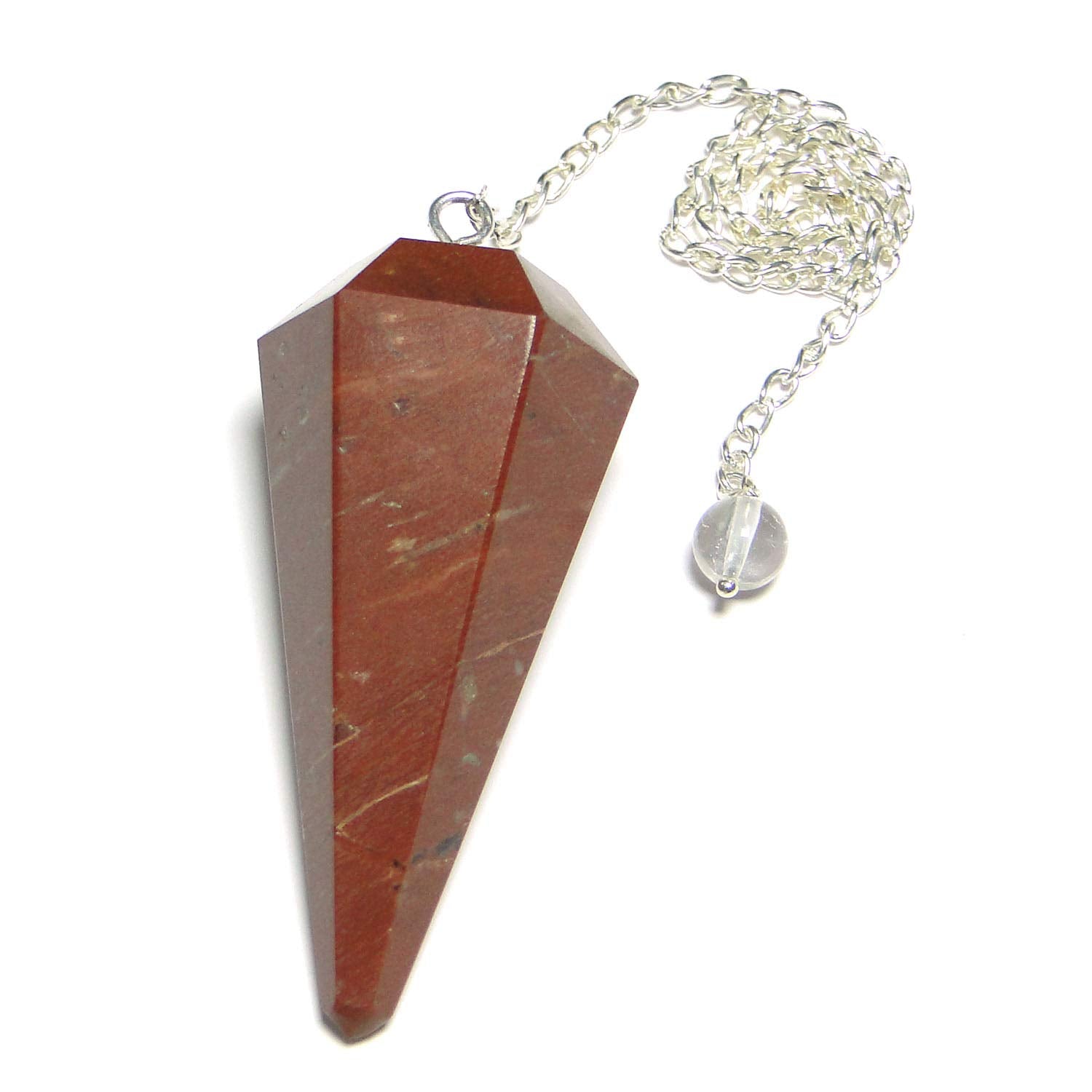 Crystal Red Jasper Cone Shaped Pendulum | Healing & Dowsing