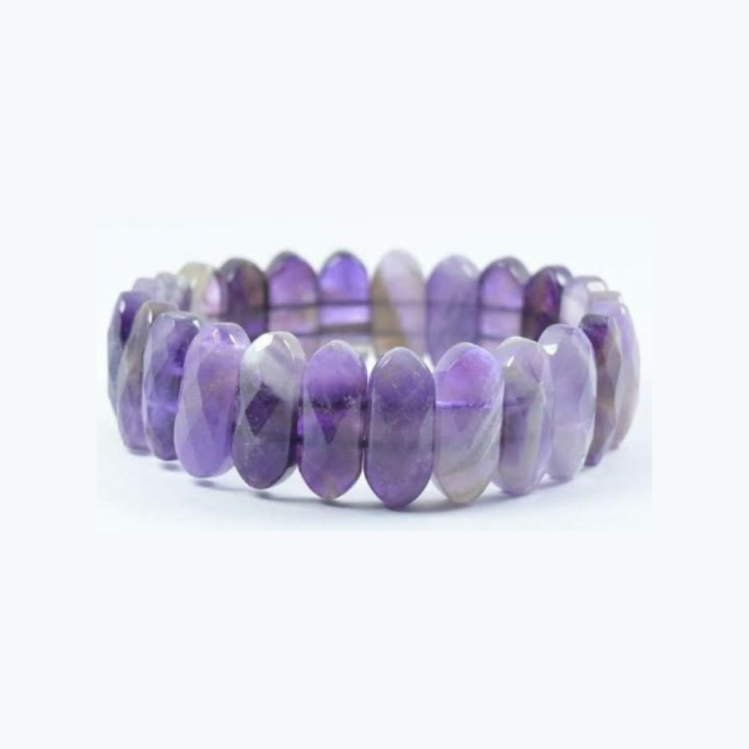 Amethyst Crystal Bracelet :- Capsule Shape