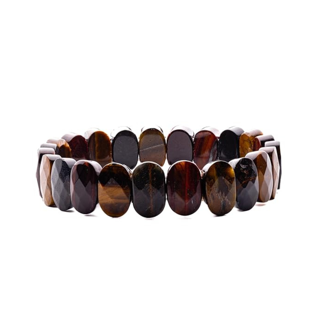 Multi Tiger Eye Crystal Bracelet :- Capsule Shape