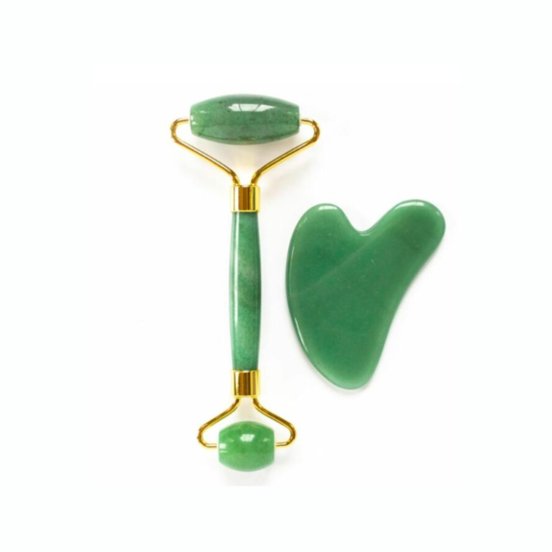 Green Aventurine Facial Massage Roller With Stone