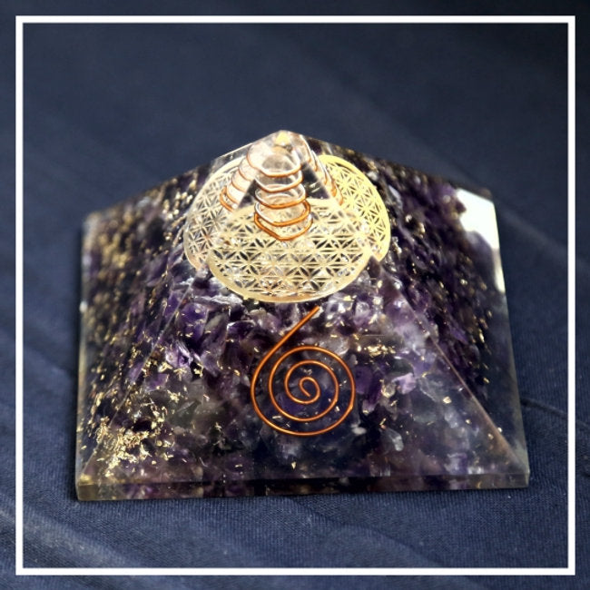Purple Amethyst Orgone Pyramid