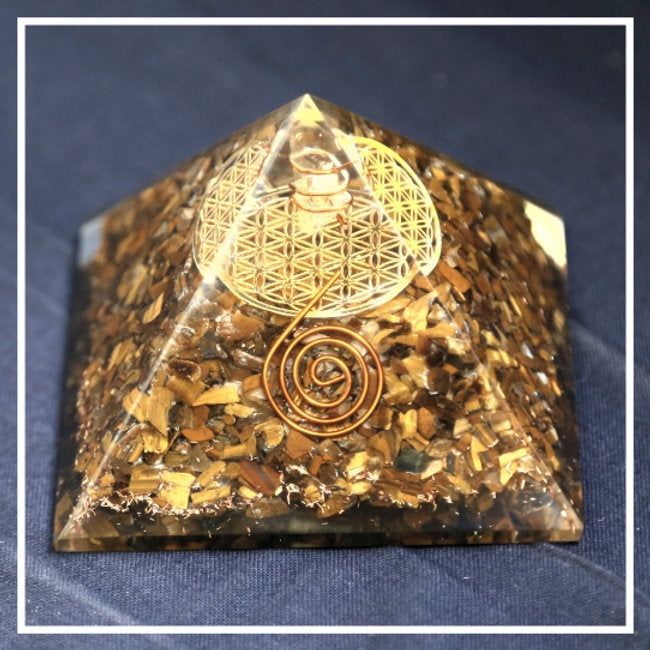 Tiger Eye Orgone Pyramid