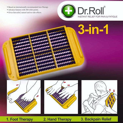 Acupressure Dr. Roll 3 In 1 Foot,Hand & Back Pain Massager, For Foot Roller,Hand