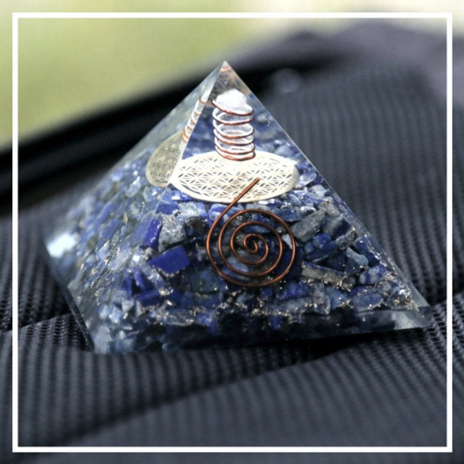 Blue Lapis Orgone Pyramid