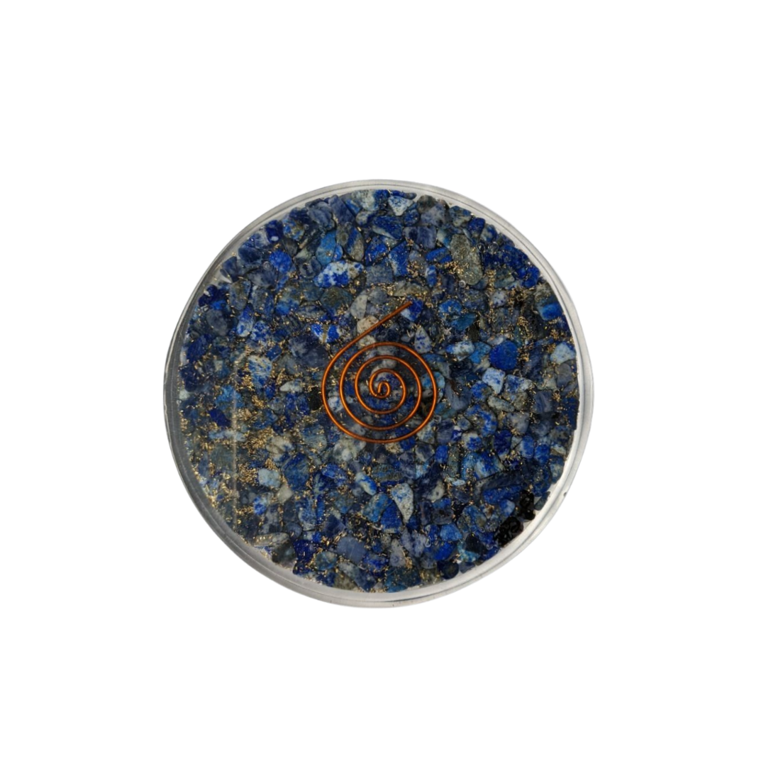 Orgonite Coaster | Lapis Lazuli | 3 Inch Dia