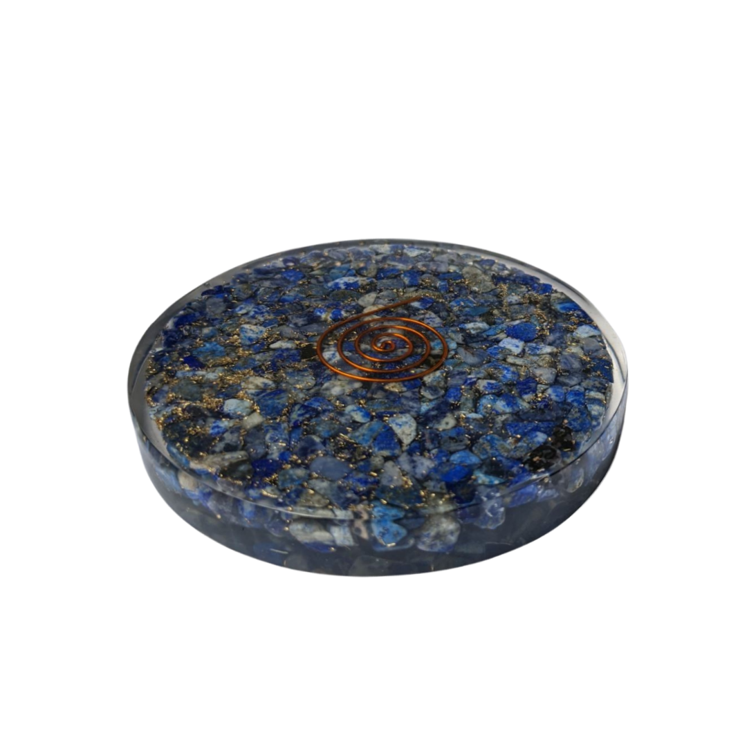 Orgonite Coaster | Lapis Lazuli | 3 Inch Dia